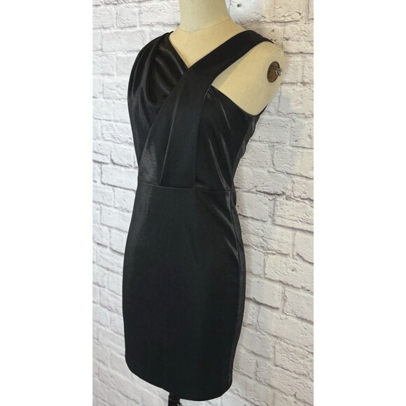 NEW Parker Black BodyCon Cocktail Party Mini Dress Sleeveless Asymmetrical SMALL - Picture 9 of 11